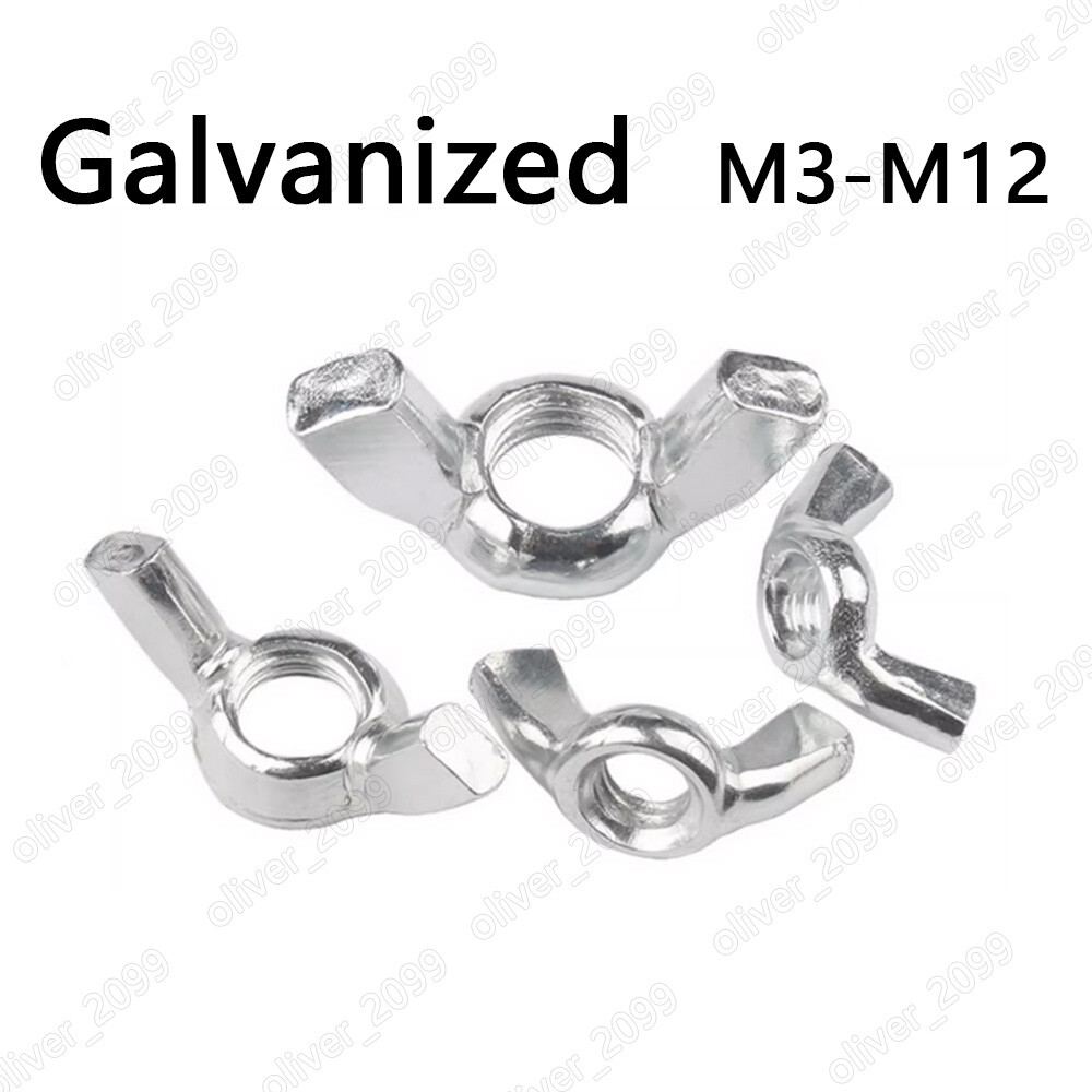 Galvanized Steel Wing Thumb Nuts Wing Nuts M3 M4 M5 M6 M8 M10 M12