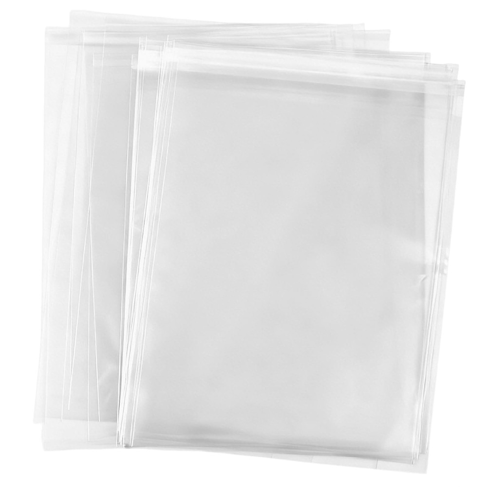 100 Pcs 21.3 x 15.7 in Crystal Clear Bags, OPP Self Adhesive Bags, 5 Mil Rese…