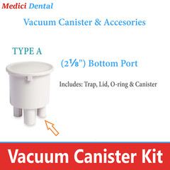 Dental Type A Vacuum Collection Canister, Lid, Replacement Parts, Accesories