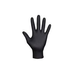 SAS Safety Raven Powder-Free Nitrile 7mil Black Glove 100-Box #66518