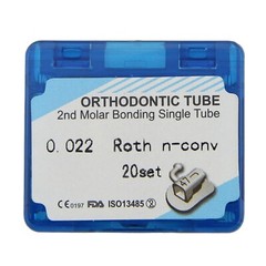 20 Sets Dental Orthodontic Buccal Tubes 1st 2nd Molar MBT Roth 022 Bondable Mesh