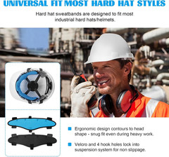 Hard Hat Sweatbands, Reusable Hard Hat Cooling Liner for Most Helmets, Washab…