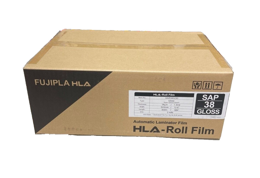 FujiPla HLA & ALM Laminating Film Rolls 1.5 mil Gloss 12.6″ X 984′ – 2rolls