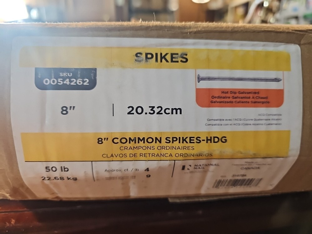 PRO-FIT8 in. 50 lbs. Hot Dipped Galvanized Common SpikeNail (200-Count)