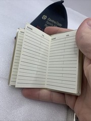 Vintage Miniature Gold Tone Purse Foldup Address Book 3.5 X 2 BB