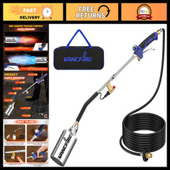 Heavy Duty Propane Torch Weed Burner Kit with 10FT Hose, Igniter & Storage Bag
