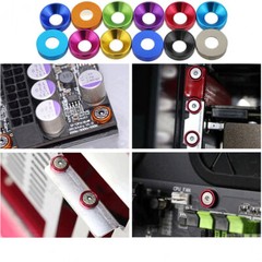 M2 M2.5 M3 M4 M5 M6 M8 Countersunk Washers Anodised Aluminium Alloy Multicolour