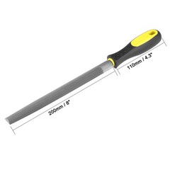 Double Cut Grade High Carbon Hardened Steel Half Round File 8-Inch