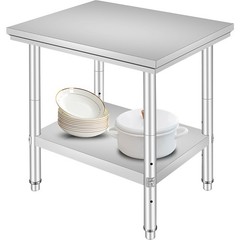 Uimoso Stainless Steel Prep Table for Commercial Use, 24x30x31 Inches