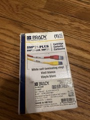 Lot Of 3 Brady White Self Laminating Vinyl 0.75 In X 14 Ft BMP21 Plus Lab M21