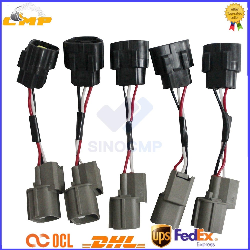 5pcs/set Sensor Conversion Plugs YN13E01522P1 YN13E01610P1 for Kobelco SK-8 SK-6