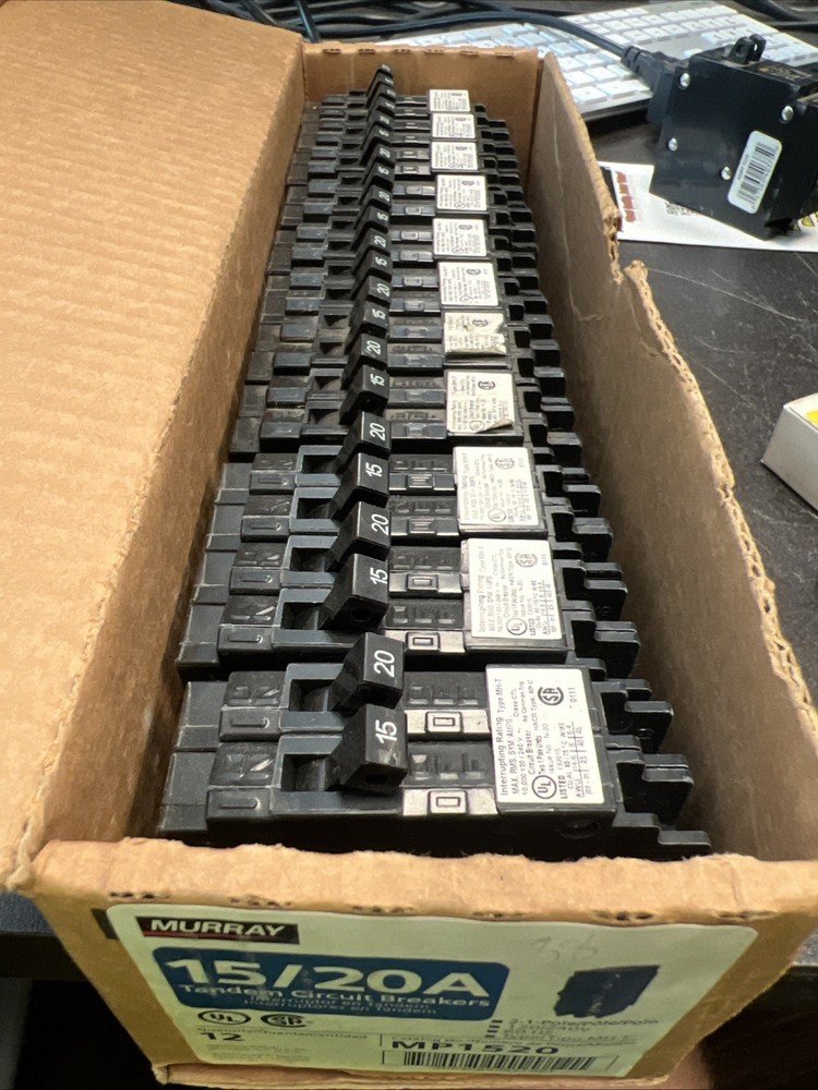 NEW MURRAY MP1520 (2) 1 Pole 15A/20A 120/240V Tandem Circuit Breaker
