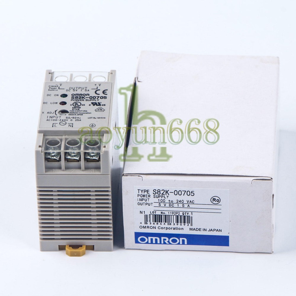 1PC Omron S82K-00705 100-240VAC 5VDC 1.5A switching power supply New