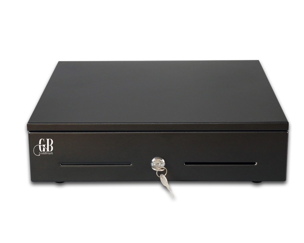 GoldBrush 16″ Cash Drawer for POS Systems with 3 Unlocking Modes and RJ11/RJ12