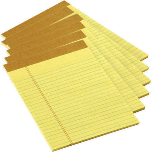 TOPS – Junior Legal Pads 5 x 8 Inches, 50 Sheets Each, Canary Yellow, Pack of 24