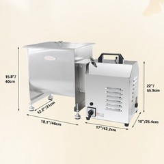 Hakka Commercial 45 Pound/22. 5L Capacity Tank Electric Meat Mixer with Motor
