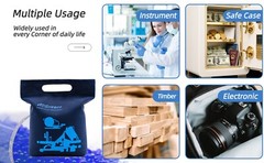 Adsorbco 2 lb Blue Silica Gel Packets with a Hook and Loop Canvas Bags