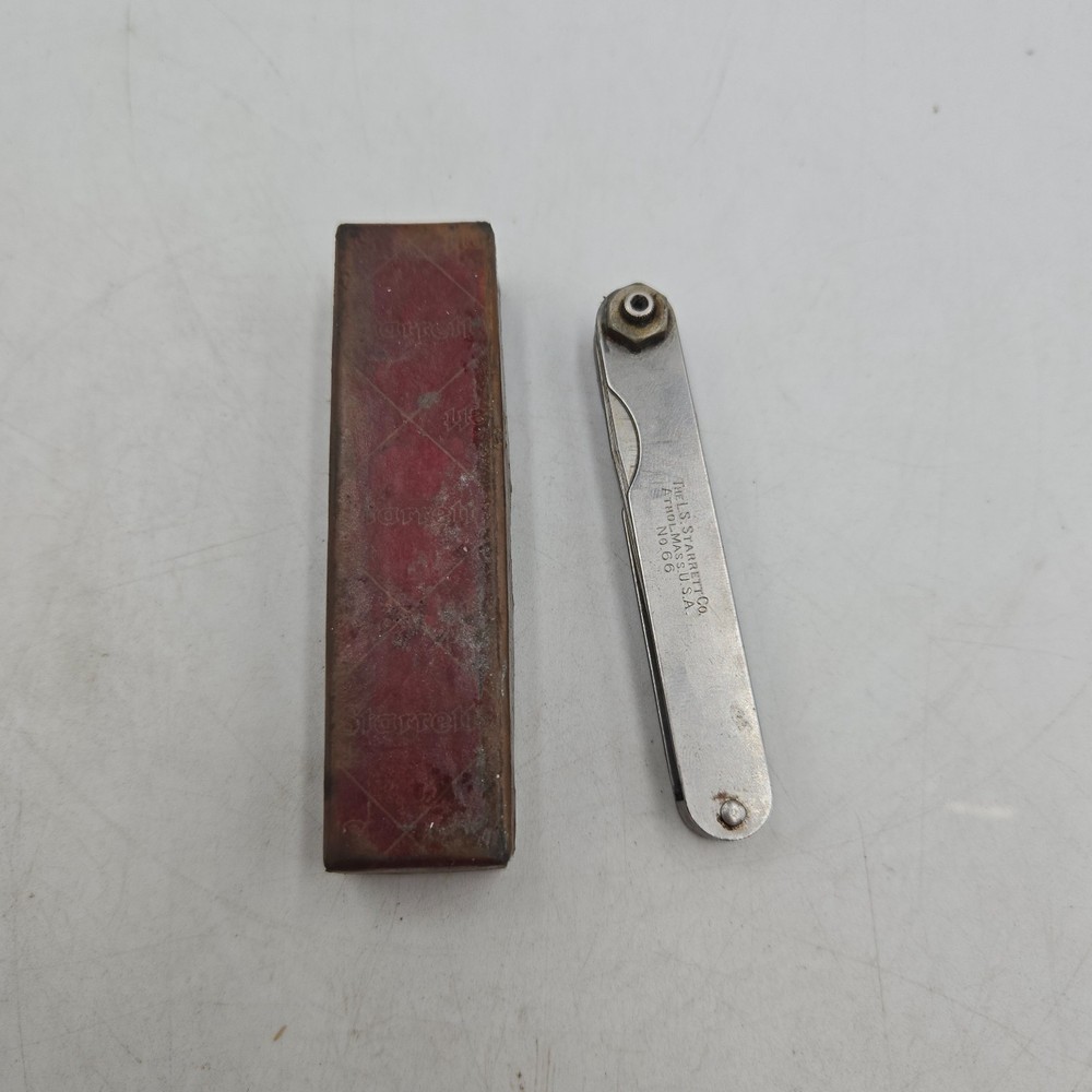 VINTAGE THE L.S. STARRETT CO. NO. 66 THICKNESS/FEELER GAGE 22 Blades or Leaves