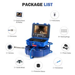 Sewer Camera 230ft/70m Pipe Inspection Camera 512hz Self-leveling Meter Counter