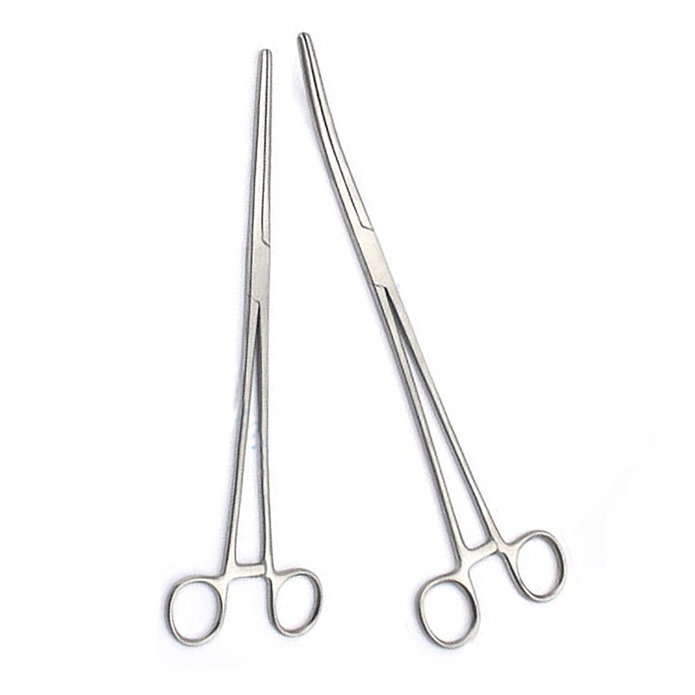 2 Locking Hemostat Set 10″ Pean Forceps Straight & Curved Surgical Instruments
