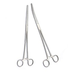 2 Locking Hemostat Set 10″ Pean Forceps Straight & Curved Surgical Instruments