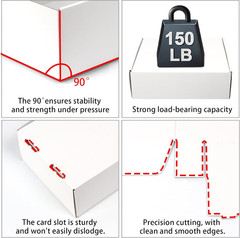 9X6X4 Shipping Boxes, 30 Pack White Mailer Boxes for Small Business, Medium Corr