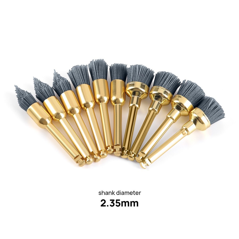 10pc Dental Finishing Finisher Prophy Brushes Aluminium Oxide Polishing Polisher