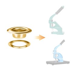 Yescom 2000 pcs 1/4″ Grommet Kit 6mm Size #0 Eyelets and Washers Brass YES0379