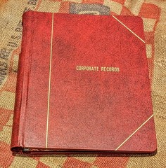 Vintage Corporate Records Book Red Binder NEW STORED 9.5″ x 12″ Dividers