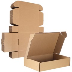 Qilery 200 Pcs Shipping Boxes Cardboard Gift Corrugated Cardboard Brown Boxes…