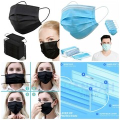 50/100/500 3 Layer Ear loop Disposable Face Mask Mouth Cover & Nose Protection