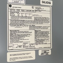General Electric TH3365 400 Amp 600V Fused Disconnect Safety Switch