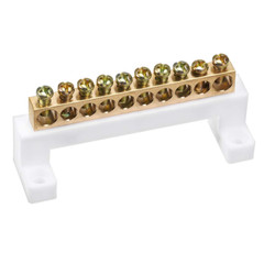 10 Position Terminal Block Connector Bar, Single Row Electric Barrier