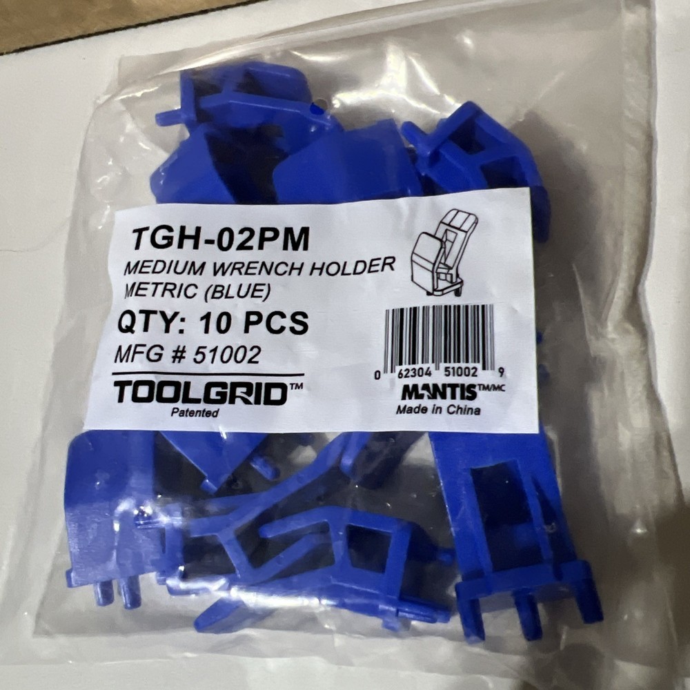 Toolgrid TGH-02PM Medium Wrench Holder Replenish Bundle – Metric 10 PCS Blue New
