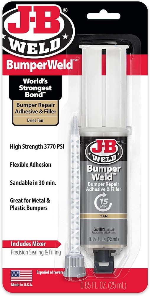 JB Weld Tan, Bumper Repair, Syringe W/Static Mixer (50134)