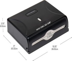 Hand Paper Towel Dispenser Wall Mount Touchless Commercial Folded Bathroom Black