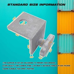 Shipping Container Anchors 4 Pack Hot Dipped Galvanized Steel Side Twist Lock