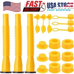 Universal Gas Can Spout Nozzle Replacement 3pcs Sets High Flow Fuel Kit BPA Free
