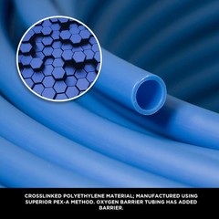 Pex-A Tubing Coil 1″ x 300 Ft Non-Barrier Flexible Blue Pipe for Potable Water