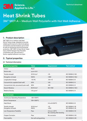 MDT-A 38/12 3M Black Heat Shrink Tubing 3:1 w Adhesive 38mm-12mm