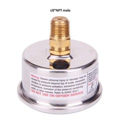1.5″ Dial Size, 304 Stainless Steel case, Liquid Filled Fuel Pressure Gauge, …