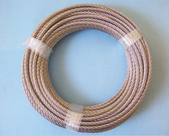 304 Stainless Steel Cable, 1/4″, 7×19: 10 to 100 ft Coil. Made in Korea