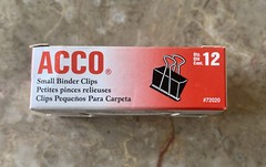 Acco Brands A7072020CS Acco Small Binder Clips 12-Count, Size 3/4″ Capacity