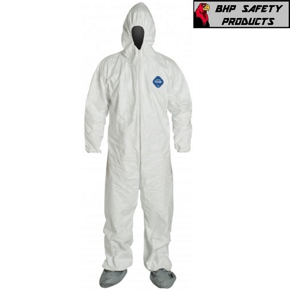 Dupont TY122S 400 Tyvek Disposabl Coverall Bunny Suit W/Hood & Boots CASE OF 25