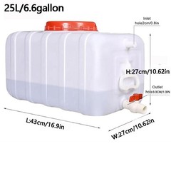 Large Plastic Water Storage Tanks 25L/35L/50L/80L/110L/200L Emergency Water