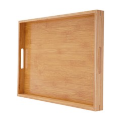 Bamboo Serving Trays 4pcs Modern Kitchen Trays For Hold Fruits Cakes Drinks