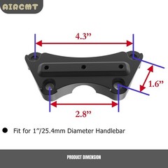 1 Inch 25mm Ape Hanger Handlebar Anti-Slip Top Riser Clamps 1997-UP Harley