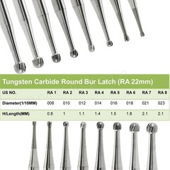 Dental Round Burs Carbide Latch Burs RA 1 2 3 4 5 6 7 8 LA Slow Speed PRIMA