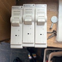 Leviton R01-LB120-AFR 20 Amp 120-Volt Branch Circuit Breaker AFCI 1-Pole