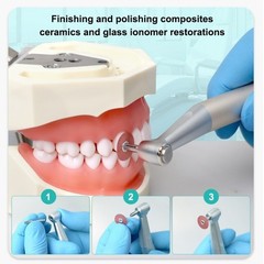 50pc Dental Polishing Discs for Composite/Ceramic 4-Grit 1/2″& 3/8″ Fits Sof-Lex
